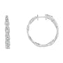 Aretes de aro con diamantes de 1 1/2 ct. p.t. en oro blanco de 10K, foto 2