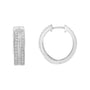 Aretes de aro con diamantes de 1/2 ct. p.t. en oro blanco de 10K, color I-J, claridad I2-I3, foto 2