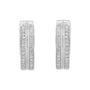 Aretes de aro con diamantes de 1/2 ct. p.t. en oro blanco de 10K, color I-J, claridad I2-I3, foto 4
