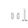 1 Ct. T.W. Diamond Prong-Set Single Row Hoop Earrings in 10K White Gold, photo 5