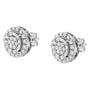 Aretes de racimo con diamantes de 1 ct. p.t. en plata de ley, foto 4
