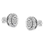 Aretes de racimo con diamantes de 1 ct. p.t. en plata de ley, foto 5