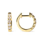 Aretes de aro con 10 diamantes redondos de 1/2 ct. p.t. en oro amarillo de 10K, foto 4