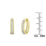Aretes de aro con diamantes de 1/2 ct. p.t. en oro amarillo y blanco de 10K, color J-K, claridad I2-I3, foto 6