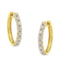 Aretes de aro con diamantes de 1/2 ct. p.t. en oro de dos tonos de 10K, foto 1
