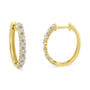 Aretes de aro con diamantes de 1/2 ct. p.t. en oro de dos tonos de 10K, foto 2