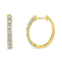 Aretes de aro con diamantes de 1/2 ct. p.t. en oro de dos tonos de 10K, foto 4