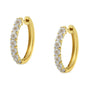 Aretes de aro con diamantes de 1/2 ct. p.t. en oro de dos tonos de 10K, foto 5