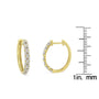 Aretes de aro con diamantes de 1/2 ct. p.t. en oro de dos tonos de 10K, foto 6