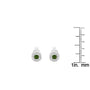Aretes de botón Miracle-Set con diamantes verdes tratados redondos talla brillante de 1/5 ct. p.t. en plata de ley, foto 6