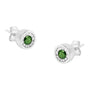 1/4 Ct. T.W. Round Brilliant-Cut Treated Green Diamond Miracle-Set Stud Earrings in Sterling Silver, photo 1