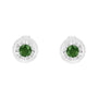 1/4 Ct. T.W. Round Brilliant-Cut Treated Green Diamond Miracle-Set Stud Earrings in Sterling Silver, photo 2