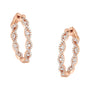 1 Ct. T.W. Diamond Hoop Earrings in 10K Rose Gold, photo 1