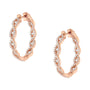 1 Ct. T.W. Diamond Hoop Earrings in 10K Rose Gold, photo 4
