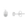 Aretes de botón de bisel con diamantes redondos casi incoloros de 0.15 ct. p.t. en oro de 10K, foto 4