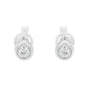Aretes de botón de bisel con diamantes redondos casi incoloros de 0.15 ct. p.t. en oro de 10K, foto 8