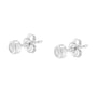 Aretes de botón de bisel con diamantes redondos casi incoloros de 0.15 ct. p.t. en oro de 10K, foto 10