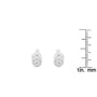 Aretes de botón de bisel con diamantes redondos casi incoloros de 0.15 ct. p.t. en oro de 10K, foto 12