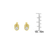 Aretes de botón de bisel con diamantes redondos casi incoloros de 0.15 ct. p.t. en oro de 10K, foto 11