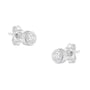 Aretes de botón de bisel con diamantes redondos casi incoloros de 1/5 ct. p.t. en oro de 10K, foto 2