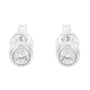 Aretes de botón de bisel con diamantes redondos casi incoloros de 1/5 ct. p.t. en oro de 10K, foto 8