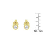 Aretes de botón de bisel con diamantes redondos casi incoloros de 1/5 ct. p.t. en oro de 10K, foto 11
