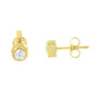 0.30 Ct. T.W. Round Brilliant-Cut Near Colorless Diamond Bezel-Set Stud Earrings in 10K Gold, photo 3
