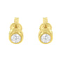 0.30 Ct. T.W. Round Brilliant-Cut Near Colorless Diamond Bezel-Set Stud Earrings in 10K Gold, photo 7