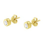 0.30 Ct. T.W. Round Brilliant-Cut Near Colorless Diamond Bezel-Set Stud Earrings in 10K Gold, photo 9