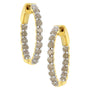 2 Ct. T.W. Diamond Hoop Earrings in 10K Yellow Gold-Plated Sterling Silver, photo 1