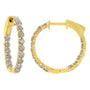 2 Ct. T.W. Diamond Hoop Earrings in 10K Yellow Gold-Plated Sterling Silver, photo 2