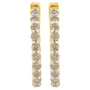 2 Ct. T.W. Diamond Hoop Earrings in 10K Yellow Gold-Plated Sterling Silver, photo 4