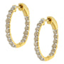 2 Ct. T.W. Diamond Hoop Earrings in 10K Yellow Gold-Plated Sterling Silver, photo 5
