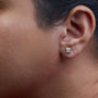 1/3 Ct. T.W. Princess-Cut Diamond Square Stud Earrings in Sterling Silver, photo 3