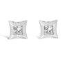 1/5 Ct. T.W. Invisible-Set Princess-Cut Diamond Stud Earrings in 10K Gold, photo 2