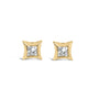 1/5 Ct. T.W. Invisible-Set Princess-Cut Diamond Stud Earrings in 10K Gold, photo 1