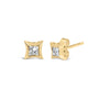 1/5 Ct. T.W. Invisible-Set Princess-Cut Diamond Stud Earrings in 10K Gold, photo 3