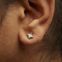 1/5 Ct. T.W. Invisible-Set Princess-Cut Diamond Stud Earrings in 10K Gold, photo 5