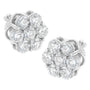 2 Ct. T.W. Floral Composite 7 Stone Diamond Stud Earrings in Sterling Silver, photo 1