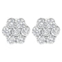 2 Ct. T.W. Floral Composite 7 Stone Diamond Stud Earrings in Sterling Silver, photo 4