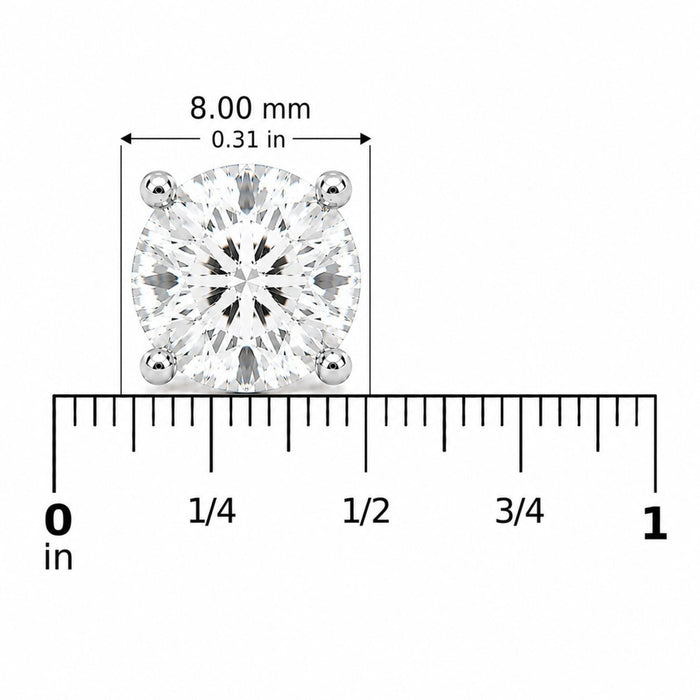 IGI Certified Lab-Grown Diamond Solitaire Stud Earrings in 14K Gold, photo 43