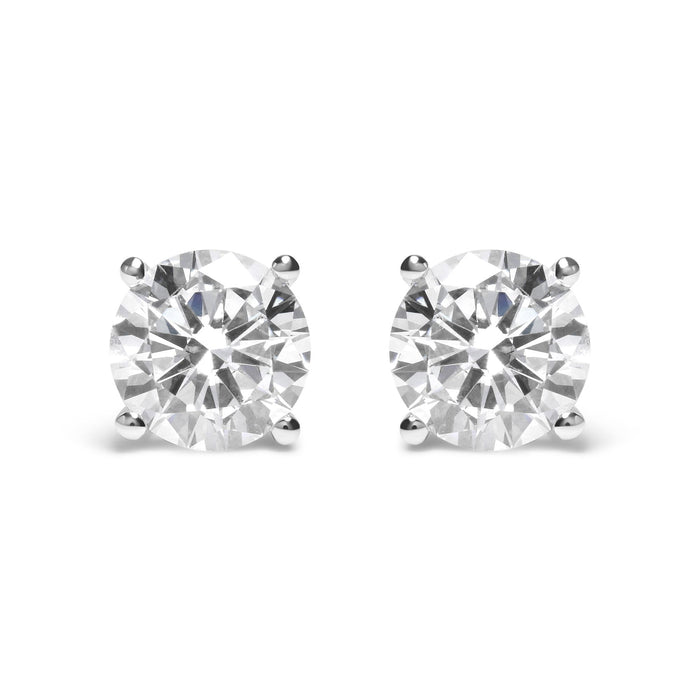 5 Ct. T.W. IGI Certified Lab-Grown Diamond Classic 4-Prong Stud Earrings with Screw Backs in 14K White Gold, photo 1