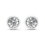 Lab-Grown Diamond Screw-Back Classic Bezel Solitaire Stud Earrings in 14K Gold, photo 10