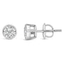 Lab-Grown Diamond Screw-Back Classic Bezel Solitaire Stud Earrings in 14K Gold, photo 11