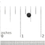 Aretes de botón de bisel con diamantes negros tratados redondos talla brillante y cierres de rosca en oro blanco de 14K, foto 11