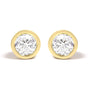 Lab-Grown Diamond Screw-Back Classic Bezel Solitaire Stud Earrings in 14K Gold, photo 1