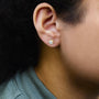 Lab-Grown Diamond Screw-Back Classic Bezel Solitaire Stud Earrings in 14K Gold, photo 6