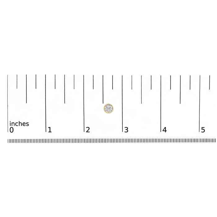 Lab-Grown Diamond Screw-Back Classic Bezel Solitaire Stud Earrings in 14K Gold, photo 12