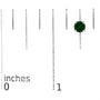 Aretes de botón solitarios clásicos con diamantes verdes cultivados en laboratorio de 1/2 ct. p.t. en oro de 14K, foto 10