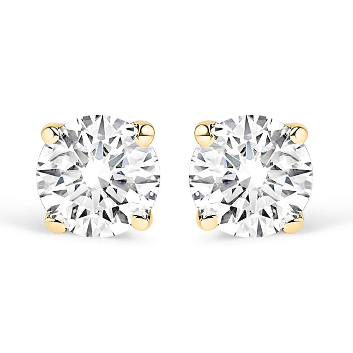 1/2 Ct. T.W. Lab-Grown Diamond Solitaire Stud Earrings in 14K Gold, photo 3